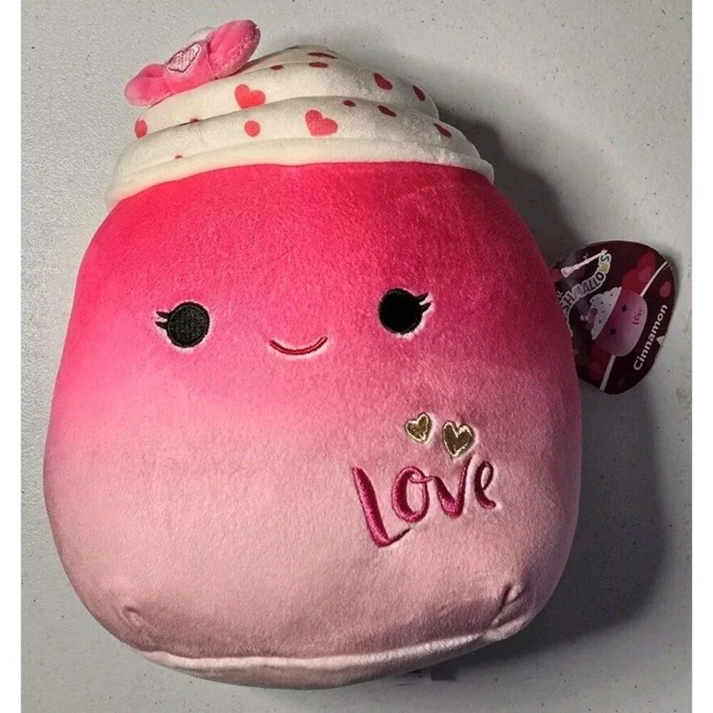 NWT Cinnamon the PINK Milkshake Frozen Yogurt Valentine Squishmallows 